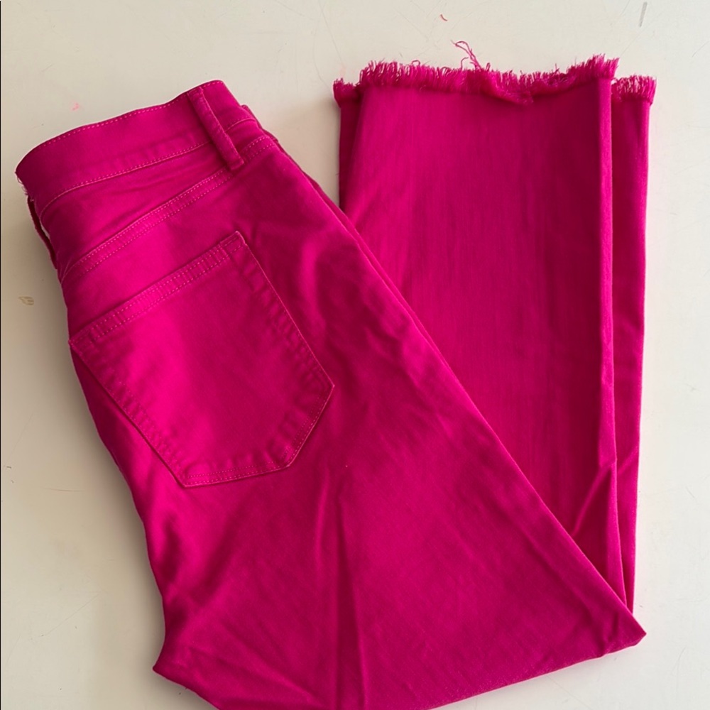 LOFT Pink Kick Crop Jeans